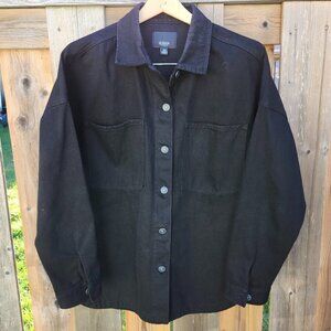 HUDSON Los Angeles Black Button Up Shirt Woman's Size Medium